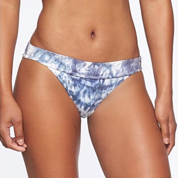 Athleta Tie-Dye Tulum Swim Bottom Blue/Grey XL - Picture 1 of 8